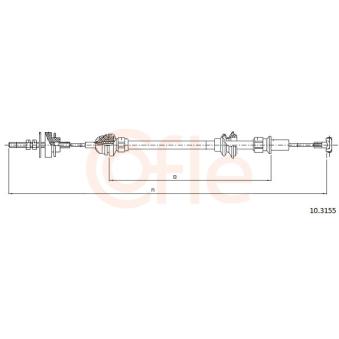 Tirette à câble, commande d'embrayage COFLE