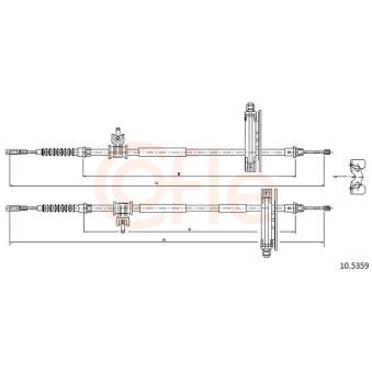 Tirette à câble, frein de stationnement COFLE