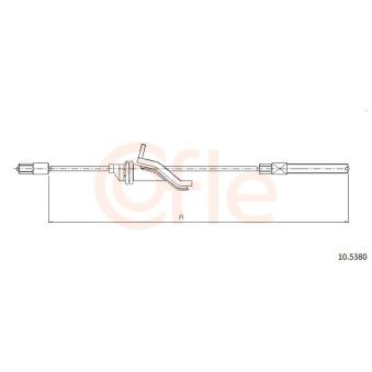 Tirette à câble, frein de stationnement COFLE 92.10.5380