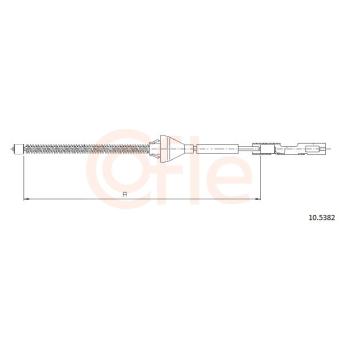 Tirette à câble, frein de stationnement COFLE 92.10.5382