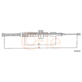 Tirette à câble, frein de stationnement COFLE 92.10.6023