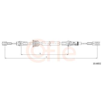 Tirette à câble, frein de stationnement COFLE 92.10.6852