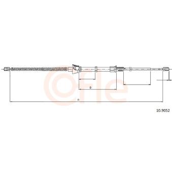 Tirette à câble, frein de stationnement COFLE 92.10.9052