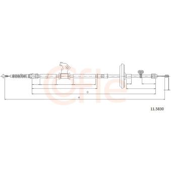 Tirette à câble, frein de stationnement COFLE 92.11.5830