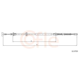 Tirette à câble, frein de stationnement COFLE 92.12.3723
