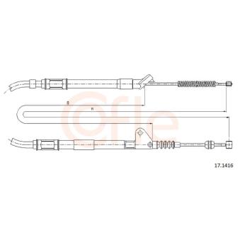 Tirette à câble, frein de stationnement COFLE 92.17.1416