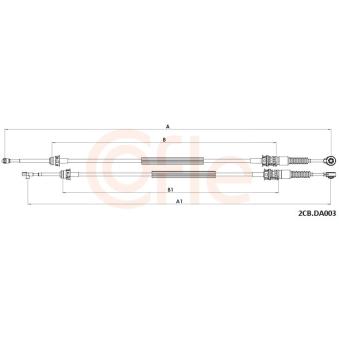 Tirette à câble, boîte de vitesse manuelle COFLE 92.2CB.DA003