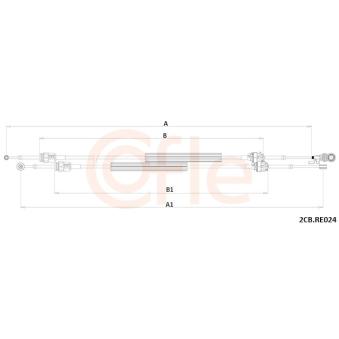 Tirette à câble, boîte de vitesse manuelle COFLE 92.2CB.RE024