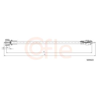 Câble flexible de commande de compteur COFLE S05023