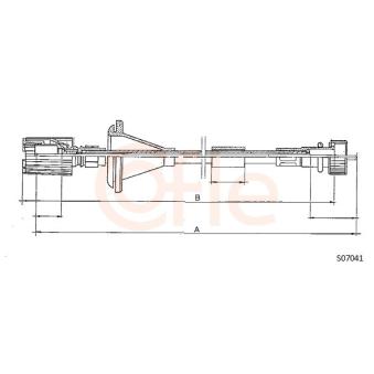 Câble flexible de commande de compteur COFLE S07041