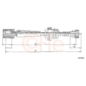 Câble flexible de commande de compteur COFLE S07082