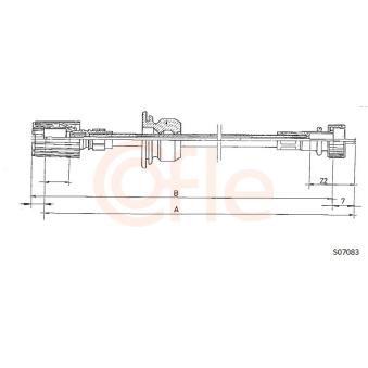 Câble flexible de commande de compteur COFLE S07083