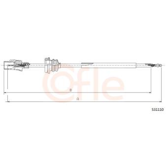 Câble flexible de commande de compteur COFLE
