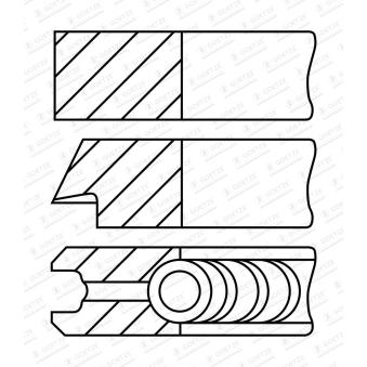 Jeu de segments de pistons GOETZE ENGINE 08-148307-00