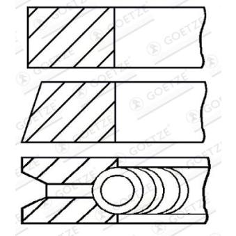 Jeu de segments de pistons GOETZE ENGINE
