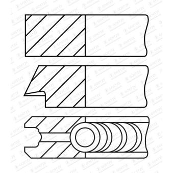 Jeu de segments de pistons GOETZE ENGINE 08-432200-10