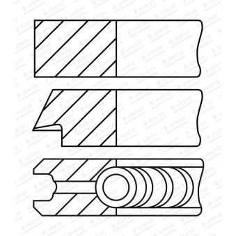 Jeu de segments de pistons GOETZE ENGINE 08-442900-10