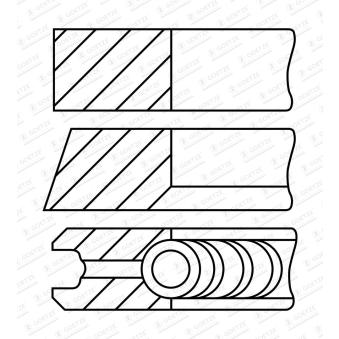 Jeu de segments de pistons GOETZE ENGINE 08-447507-00