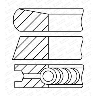 Jeu de segments de pistons GOETZE ENGINE 08-452007-00