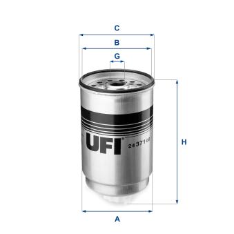 Filtre à carburant UFI 24.371.00