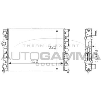 Radiateur, refroidissement du moteur AUTOGAMMA 101055