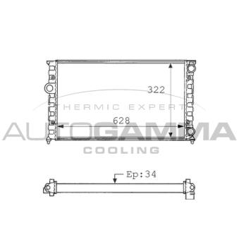 Radiateur, refroidissement du moteur AUTOGAMMA 101059