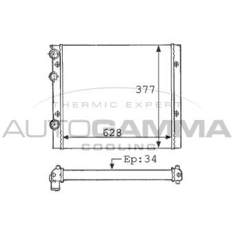 Radiateur, refroidissement du moteur AUTOGAMMA 101061