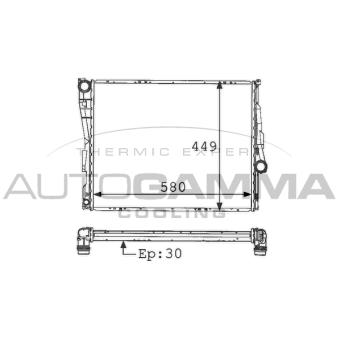 Radiateur, refroidissement du moteur AUTOGAMMA 101125