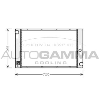 Radiateur, refroidissement du moteur AUTOGAMMA 103395