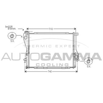 Radiateur, refroidissement du moteur AUTOGAMMA 103399