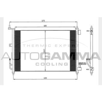 Condenseur, climatisation AUTOGAMMA 104462