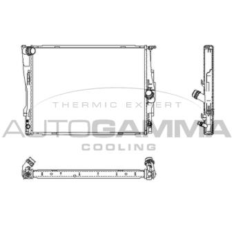 Radiateur, refroidissement du moteur AUTOGAMMA 104627