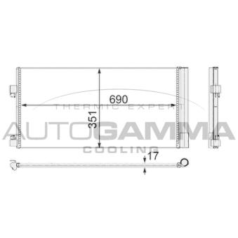 Condenseur, climatisation AUTOGAMMA 105091