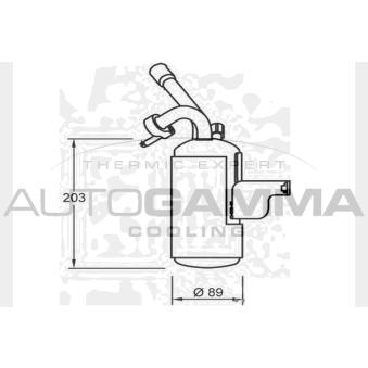 Filtre déshydratant, climatisation AUTOGAMMA 106387