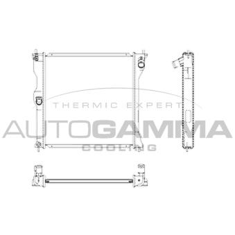 Radiateur, refroidissement du moteur AUTOGAMMA 107253