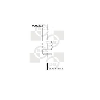 Soupape d'admission BGA V990323