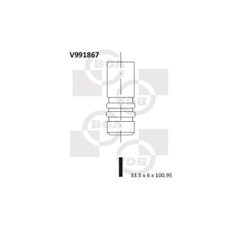 Soupape d'admission BGA V991867