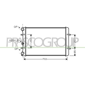 Radiateur, refroidissement du moteur PRASCO AD016R002