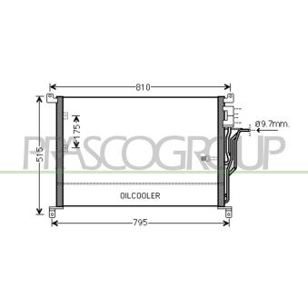 Condenseur, climatisation PRASCO AD062C001