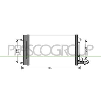 Condenseur, climatisation PRASCO AD120C001