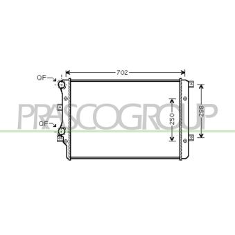 Radiateur, refroidissement du moteur PRASCO AD202R004
