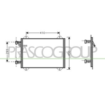 Condenseur, climatisation PRASCO AD302C001