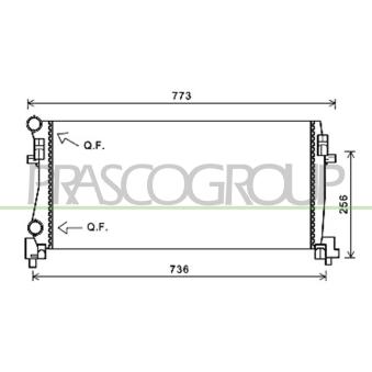 Radiateur, refroidissement du moteur PRASCO AD324R003
