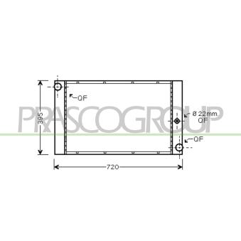 Radiateur, refroidissement du moteur PRASCO BM046R007