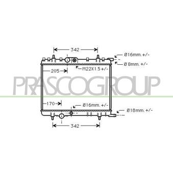 Radiateur, refroidissement du moteur PRASCO