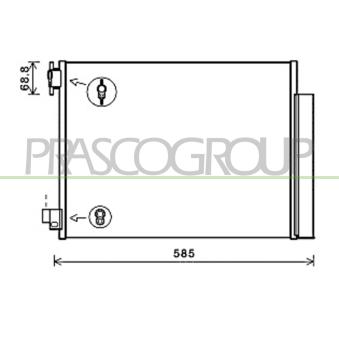 Condenseur, climatisation PRASCO DA226C001
