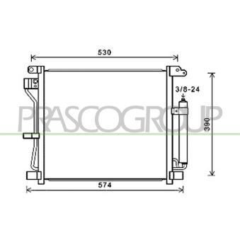 Condenseur, climatisation PRASCO DS700C003