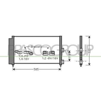 Condenseur, climatisation PRASCO FT133C006