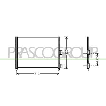 Condenseur, climatisation PRASCO FT340C003