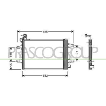 Condenseur, climatisation PRASCO